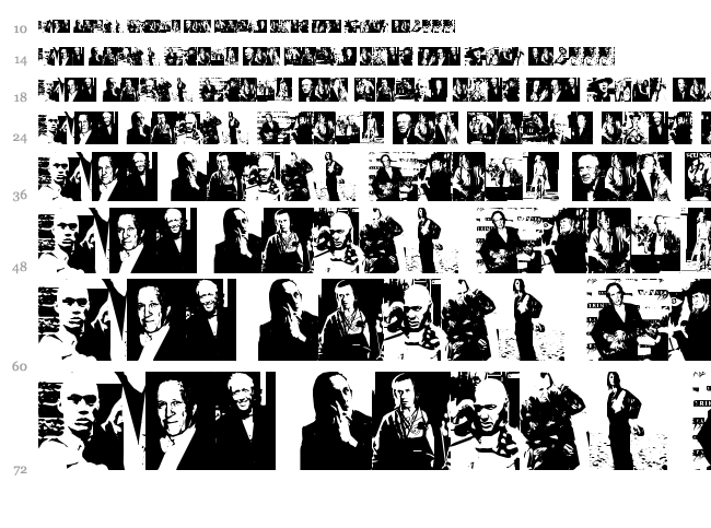David Carradine font waterfall